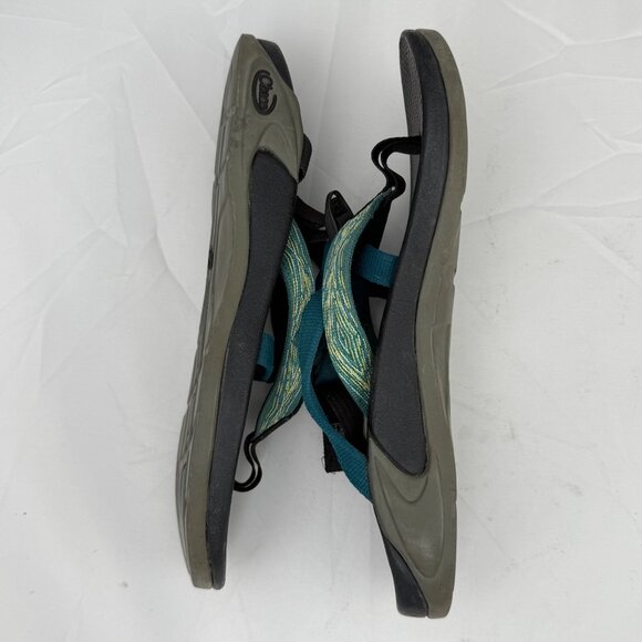 Chaco Z/Cloud Sandals W8 Black Teal Adjustable Straps Casual Outdoor Durable - Picture 3 of 8